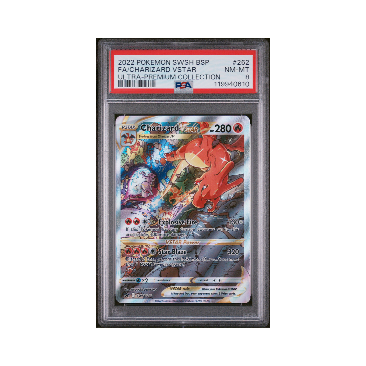 2022 Pokemon SWSH Black Star Promo Charizard VSTAR #262 PSA 8