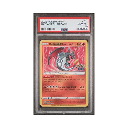 2022 Pokemon Go Radiant Charizard #011 PSA 10