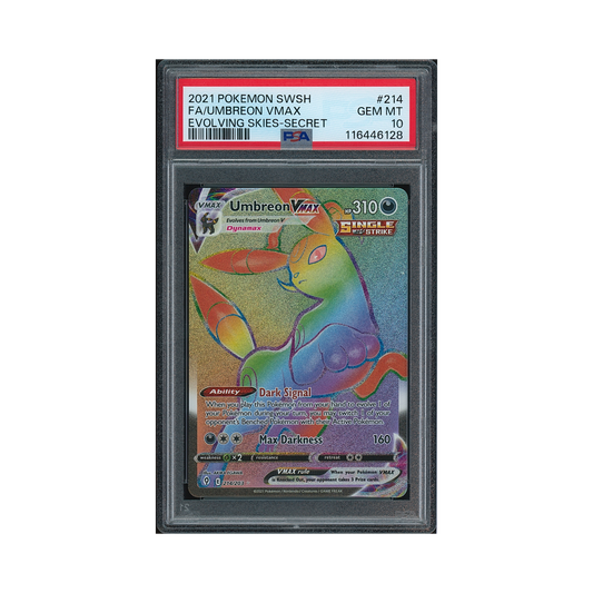 2021 Pokemon Sword & Shield Evolving Skies Secret Umbreon VMAX #214 PSA 10
