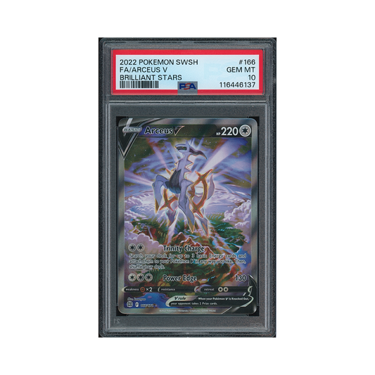 2022 Pokemon Sword & Shield Brilliant Stars Arceus V #166 PSA 10