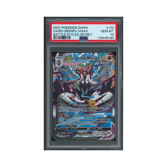 2021 Pokemon Sword & Shield Battle Styles Rapid Strike Urshifu VMAX #170 PSA 10