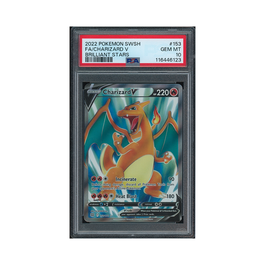 2022 Pokemon Sword & Shield Brilliant Stars Charizard V #153 PSA 10