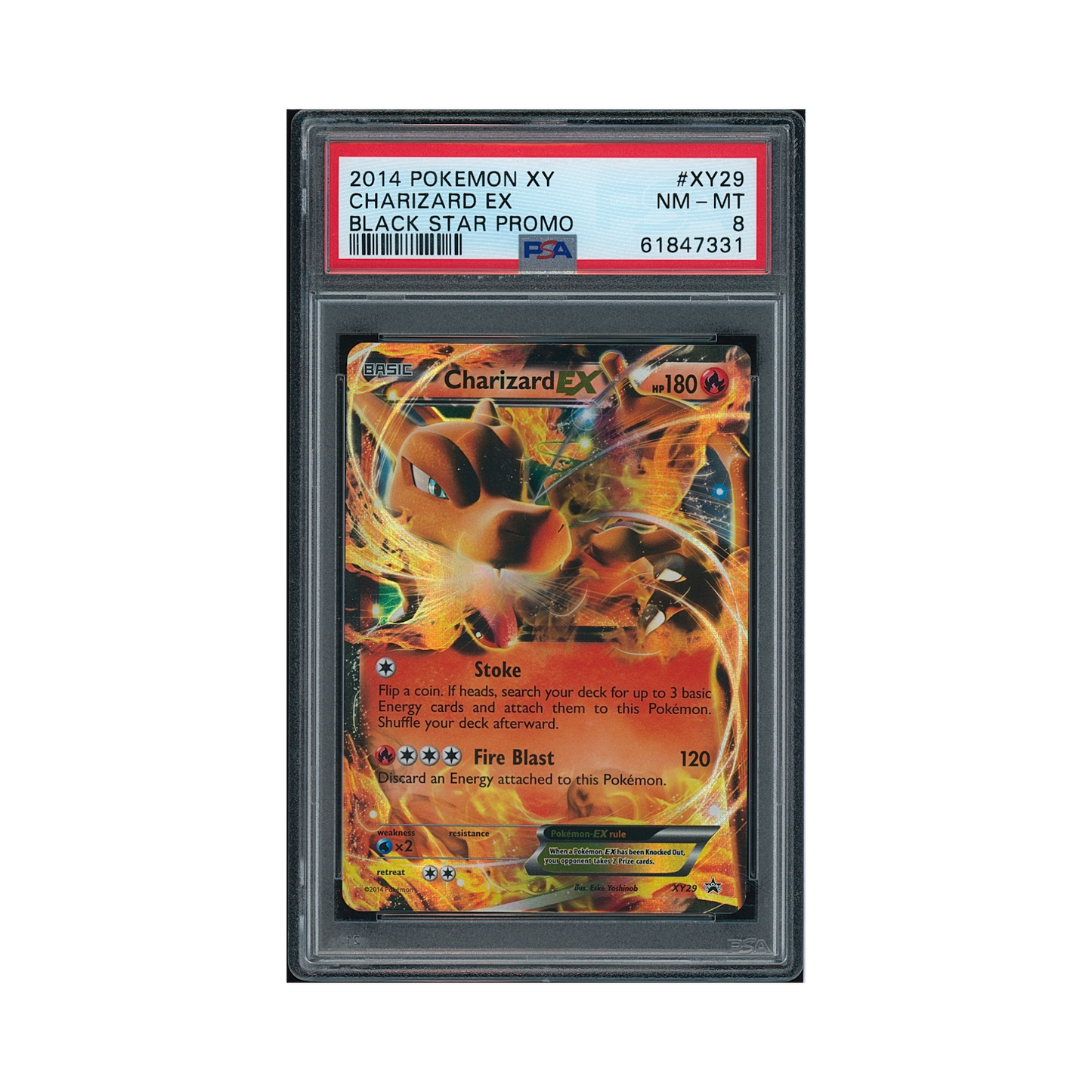 2014 Pokemon XY Black Star Promo Charizard EX #XY29 PSA 8