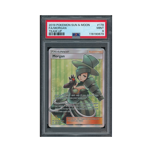 2019 Pokemon Sun & Moon Team Up Morgan #178 PSA 9