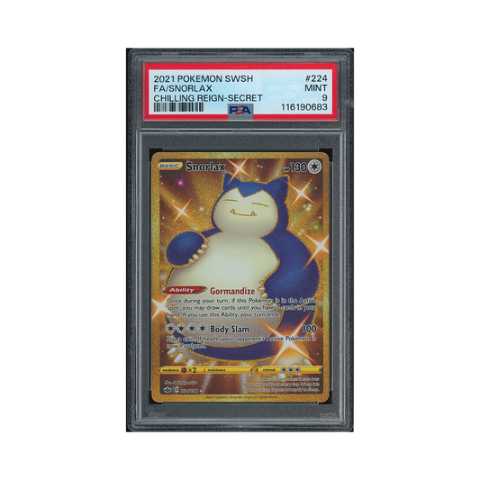 2021 Pokemon Sword & Shield Chilling Reign Snorlax #224 PSA 9