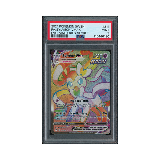 2021 Pokemon Sword & Shield Evolving Skies Sylveon VMAX #211 PSA 9