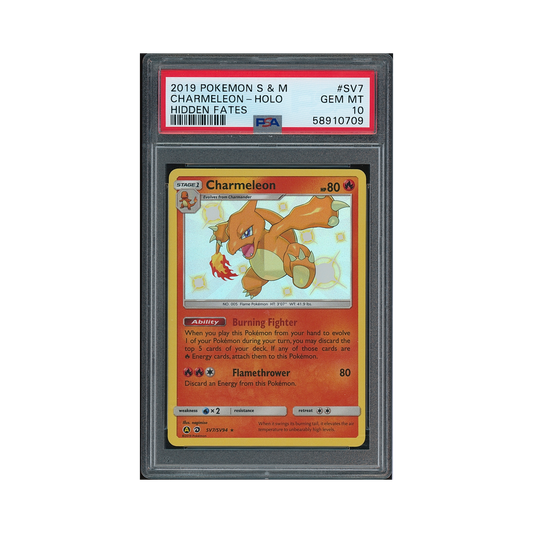 2019 Pokemon Sun & Moon Hidden Fates Charmeleon #SV7 PSA 10