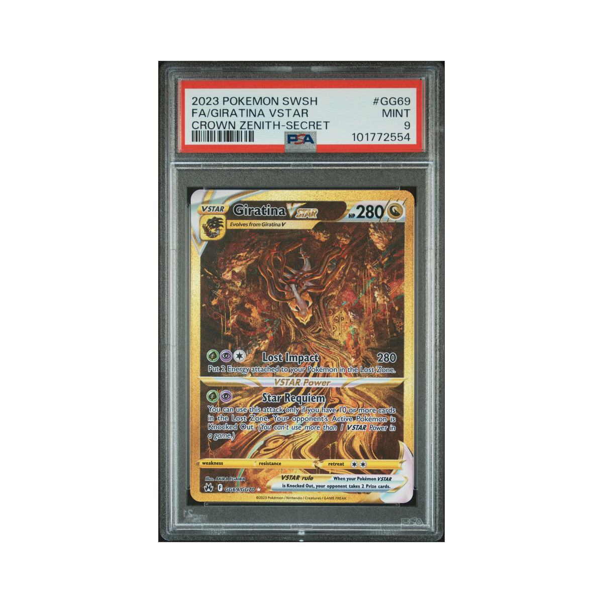 2023 Pokemon Crown Zenith Galarian Gallery Giratina VSTAR #GG69 PSA 9