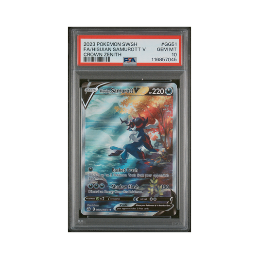 2023 Pokemon Crown Zenith Galarian Gallery Hisuian Samurott V #GG51 PSA 10