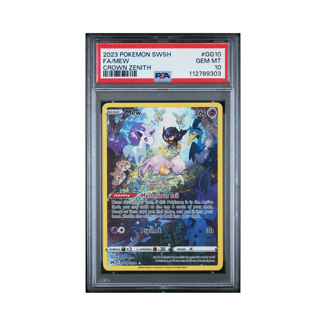 2023-pokemon-crown-zenith-galarian-gallery-mew-gg10-psa-10-common-lands
