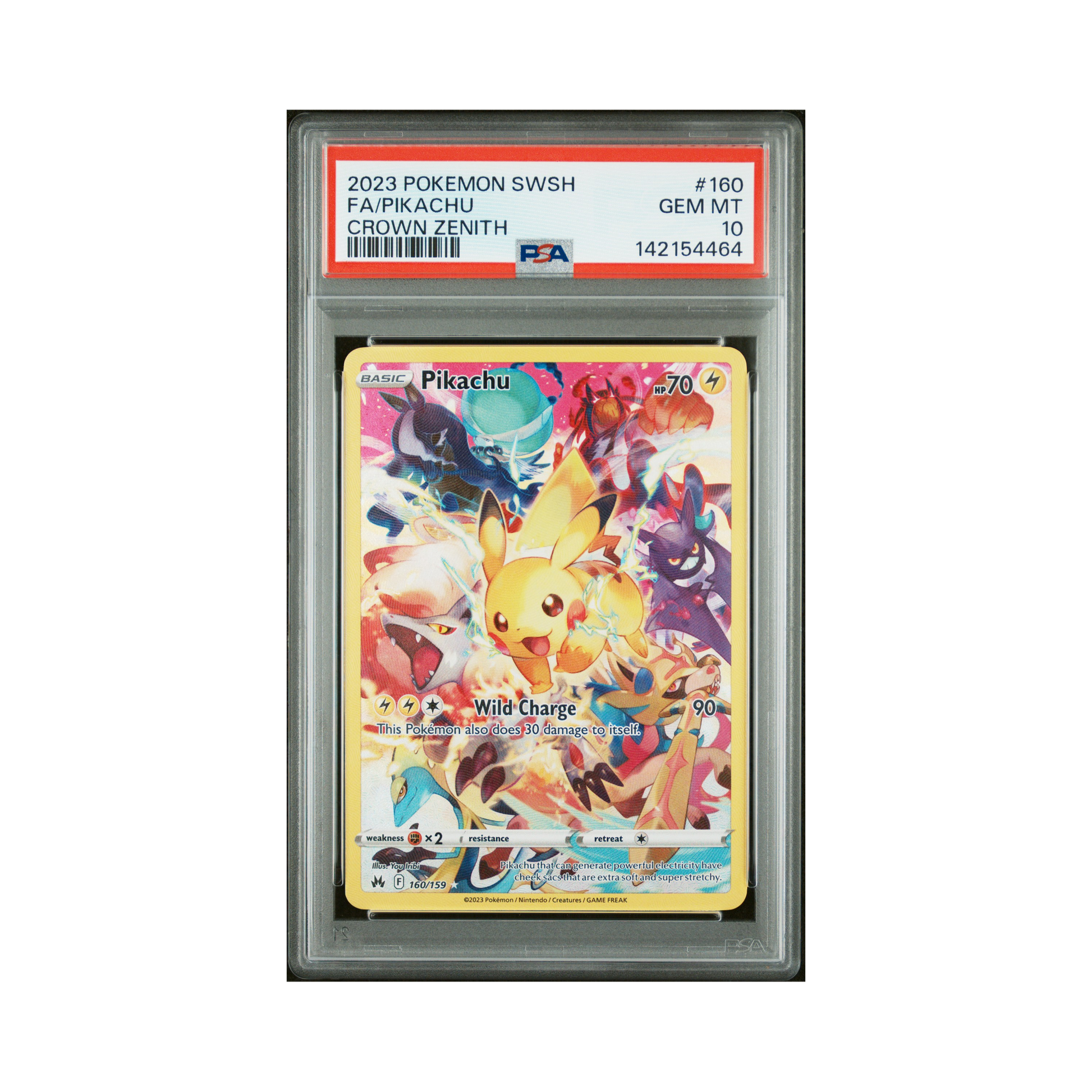 2023 Pokemon Crown Zenith Pikachu #160 PSA 10 – Common Lands 2023 Pokemon Crown Zenith Pikachu #160 PSA 10 – Common Lands