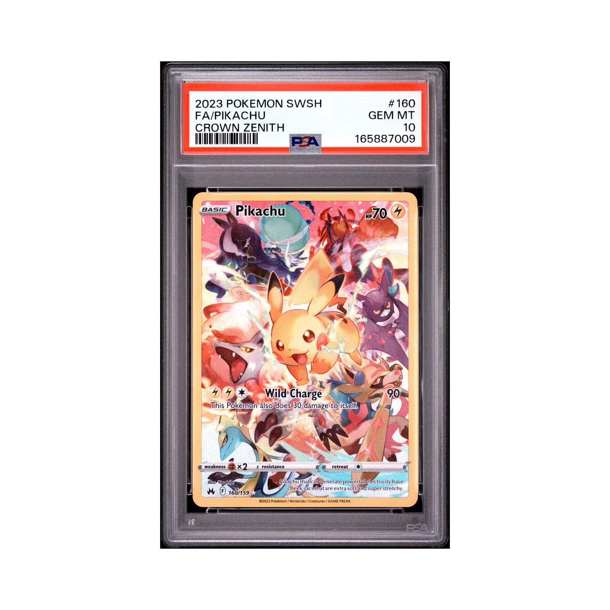 2023 Pokemon Crown Zenith Pikachu #160 PSA 10 – Common Lands