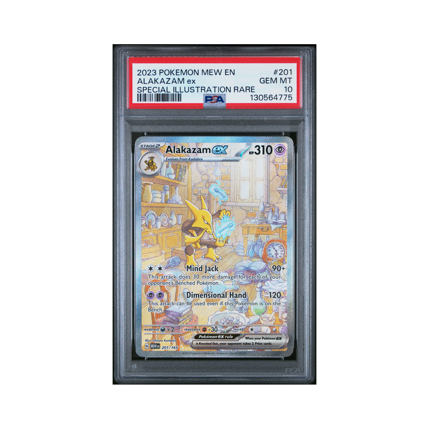 2023 Pokemon Mew Alakazam EX #201 PSA 10