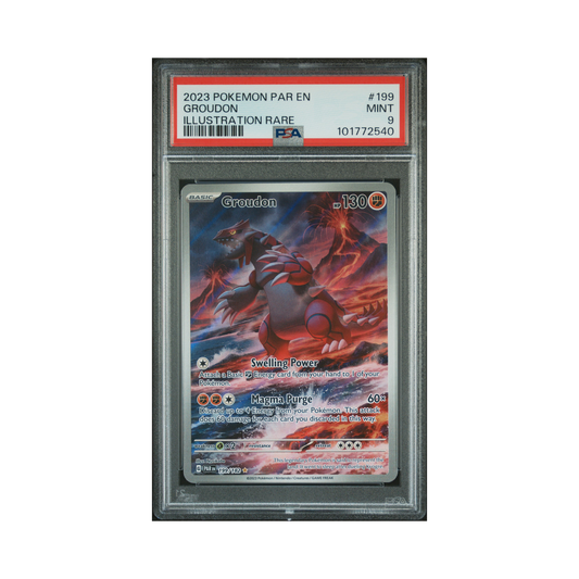 2023 Pokemon Paradox Rift Groudon #199 PSA 9