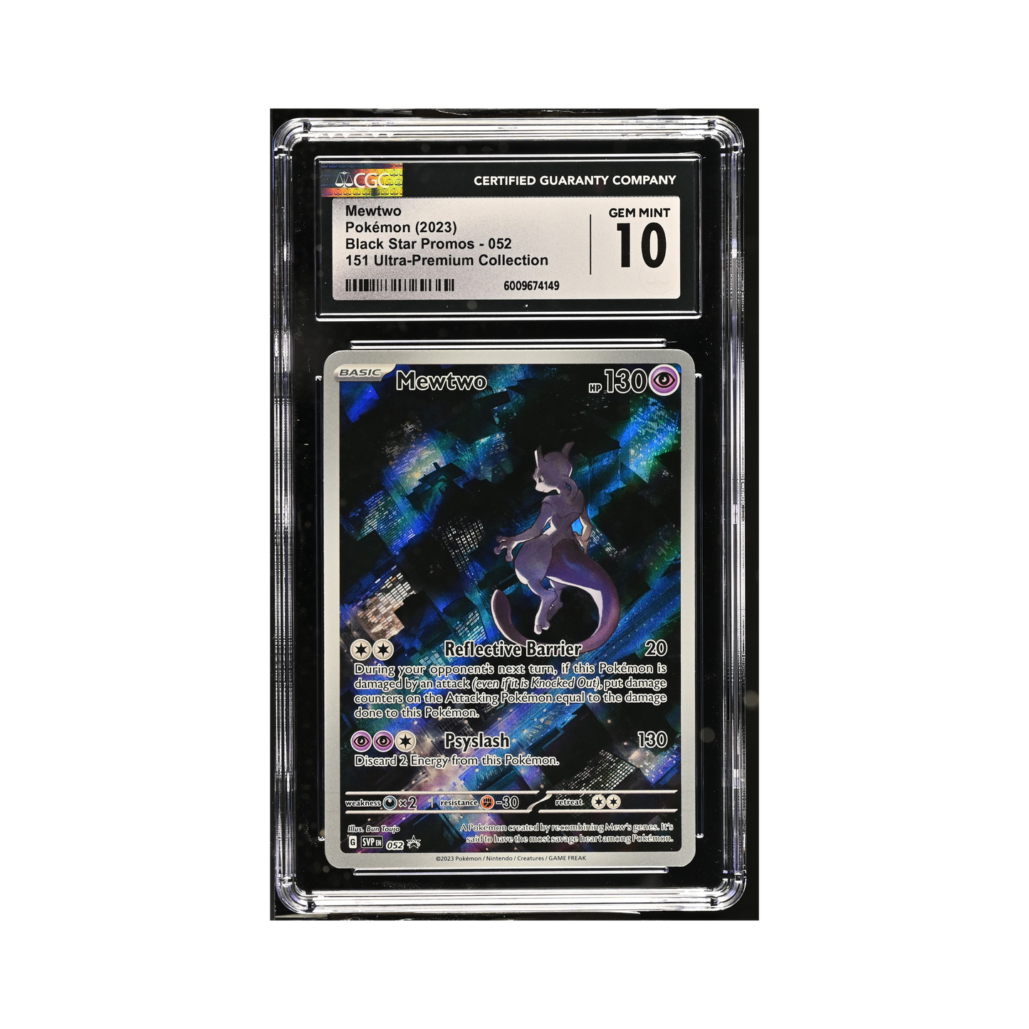 2023 Pokemon Scarlet & Violet Black Star Promos Mewtwo #52 CGC 10