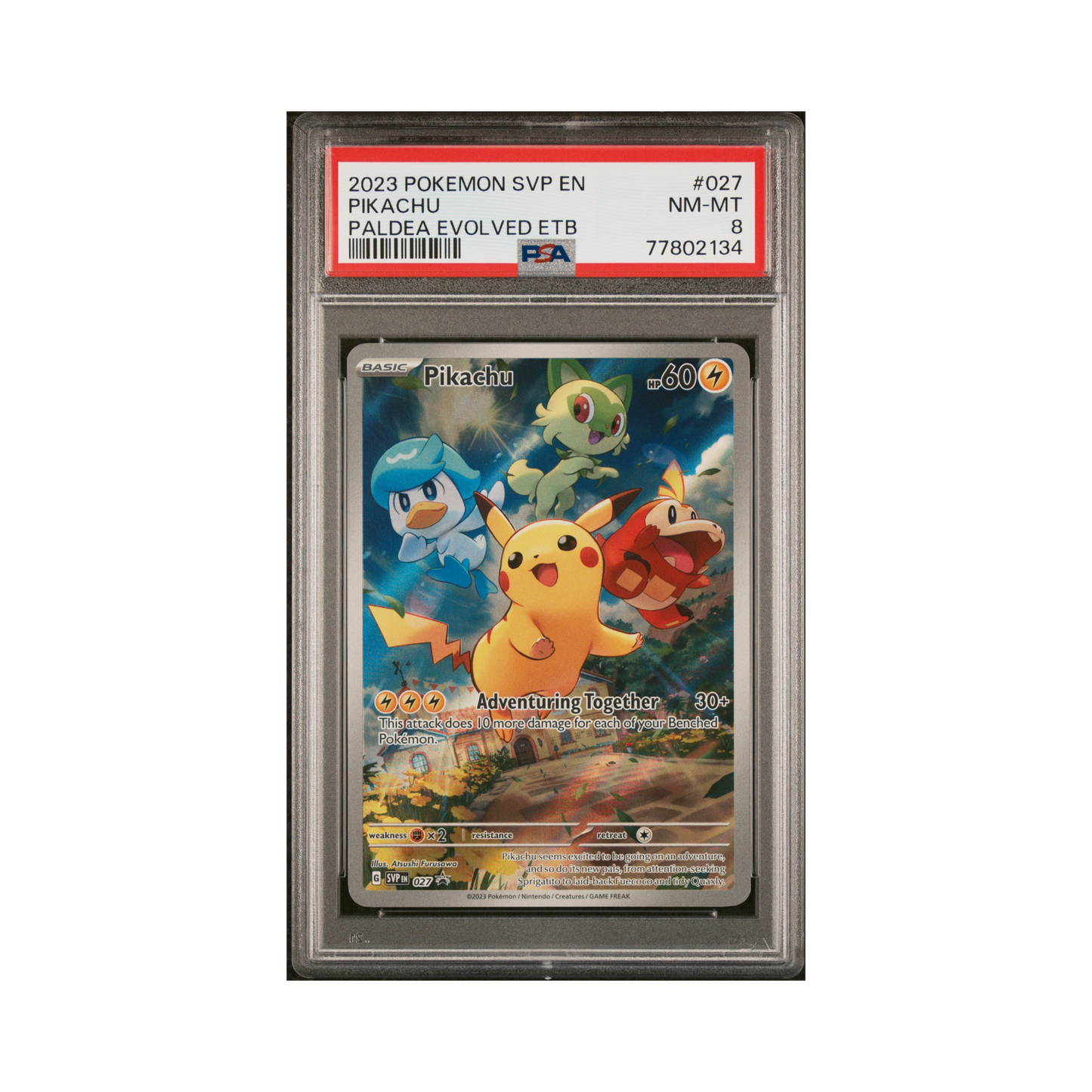 2023 Pokemon Scarlet & Violet Black Star Promos Pikachu #27 PSA 8
