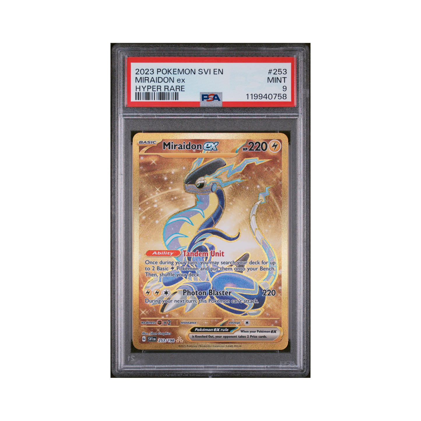 2023 Pokemon Svi & Violet Miraidon EX #253 PSA 9
