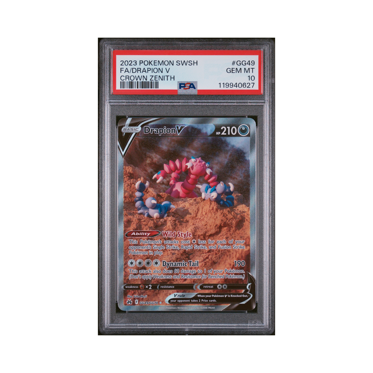 2023 Pokemon Sword And Shield Crown Zenith Drapion V #GG49 PSA 10