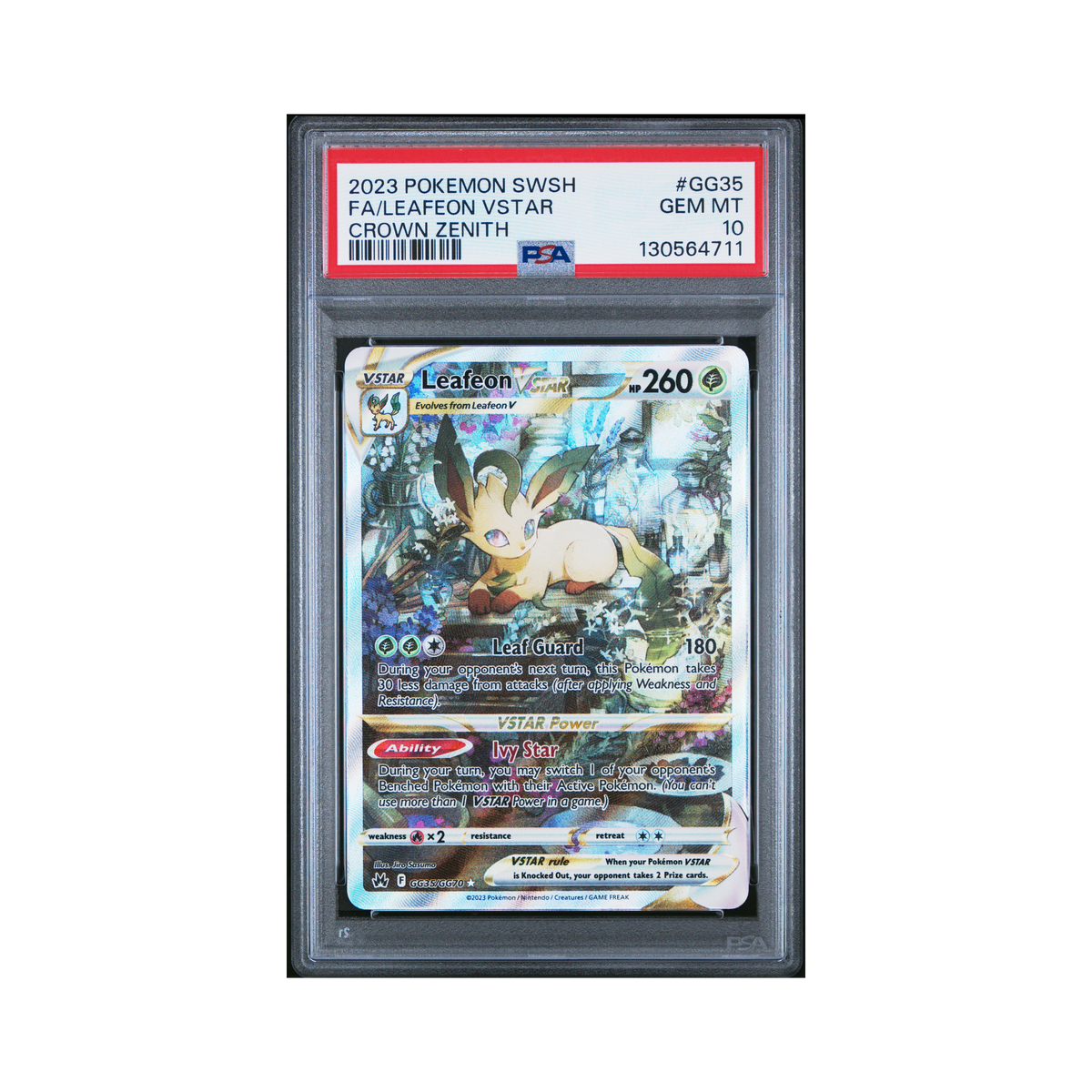 2023 Pokemon Sword And Shield Crown Zenith Leafeon VSTAR #GG35 PSA 10