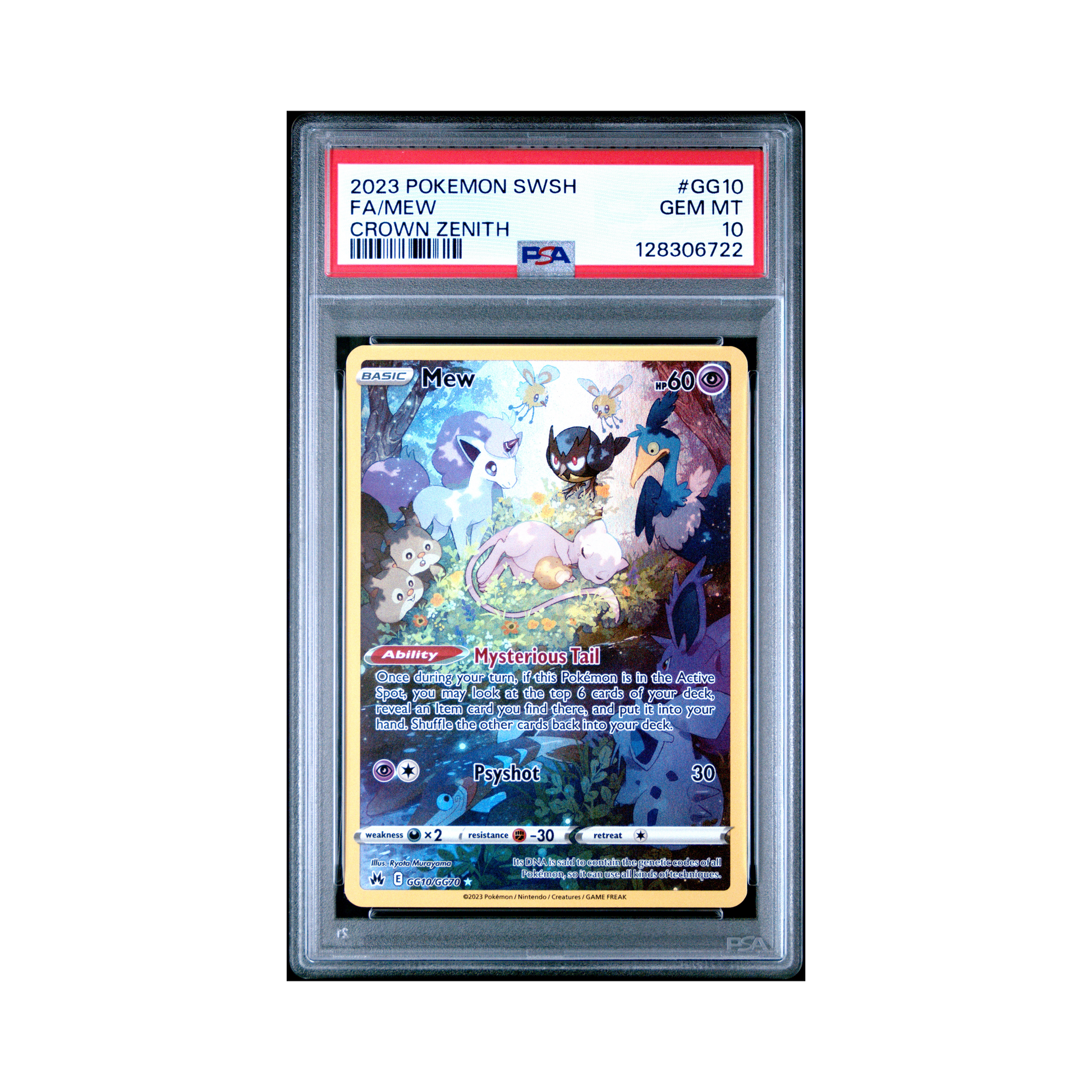 2023 Pokemon Sword And Shield Crown Zenith Mew #GG10 PSA 10 2023 Pokemon Sword And Shield Crown Zenith Mew #GG10 PSA 10