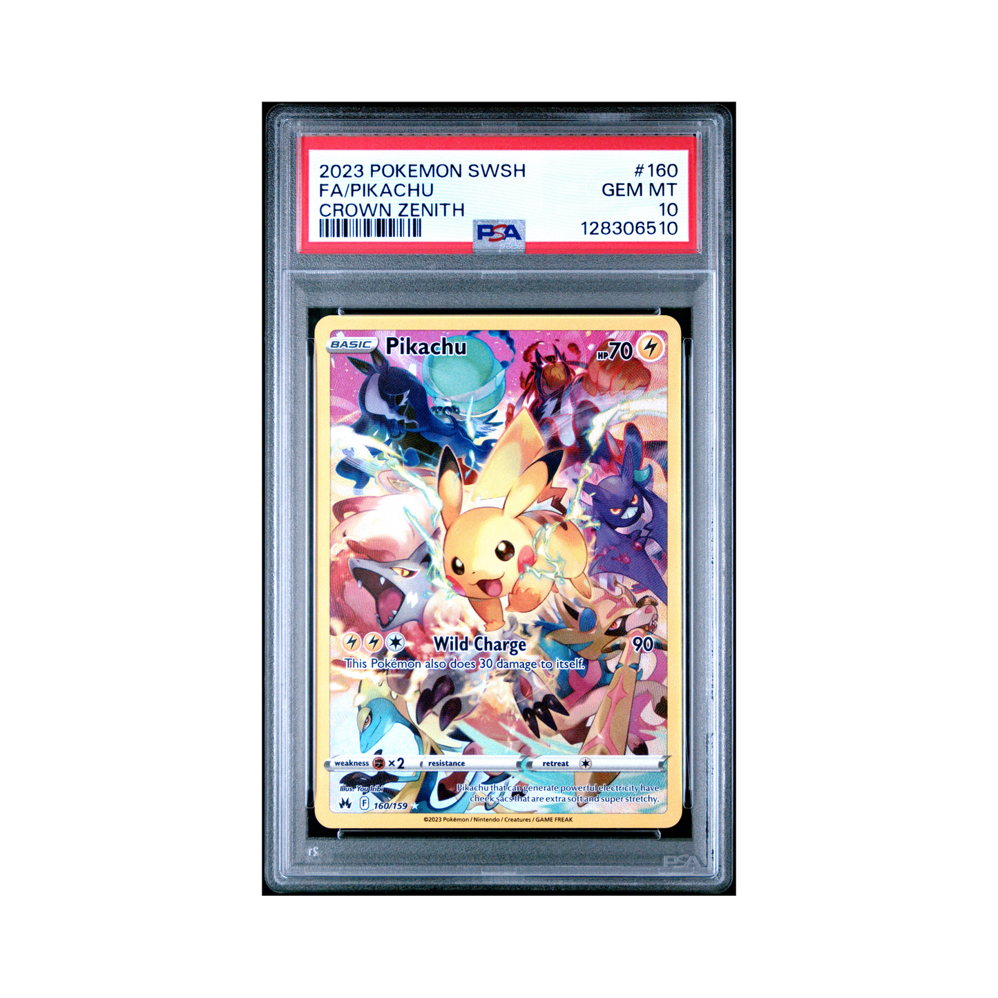 2023 Pokemon Sword And Shield Crown Zenith Pikachu #160 PSA 10