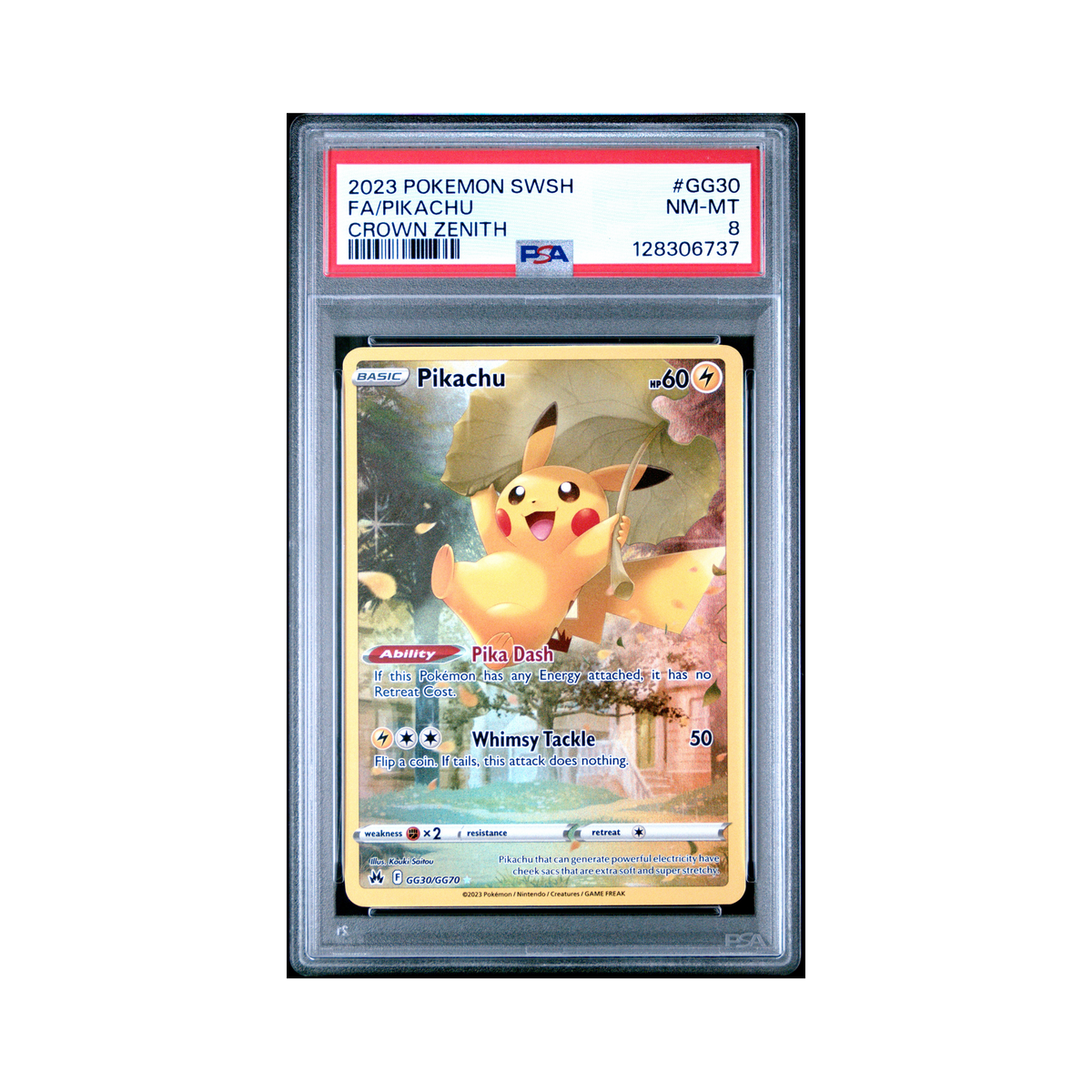 ポケモンカード ピカチュウ AR 英語版 GG30 CrownZenith PSA8 】 Pikachu GG30/GG70 / ピカチュウ / 英語版 2023 CROWN ZENITH
