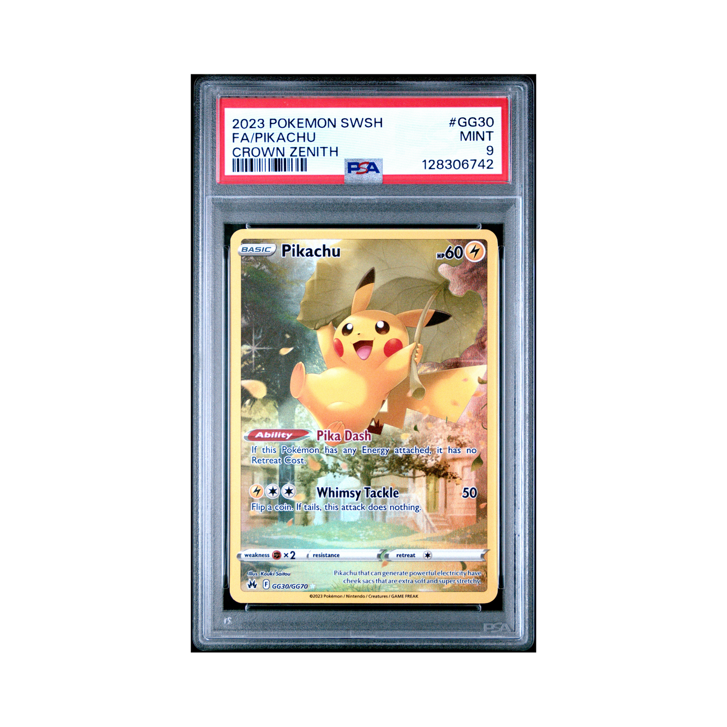 2023 Pokemon Sword And Shield Crown Zenith Pikachu #GG30 PSA 9