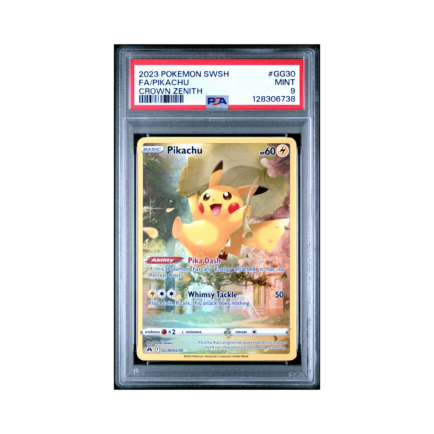 2023 Pokemon Sword And Shield Crown Zenith Pikachu #GG30 PSA 9