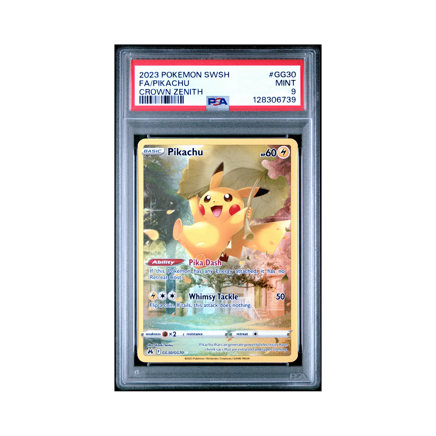 2023 Pokemon Sword And Shield Crown Zenith Pikachu #GG30 PSA 9
