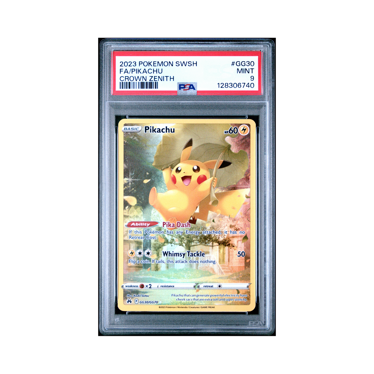 2023 Pokemon Sword And Shield Crown Zenith Pikachu #GG30 PSA 9