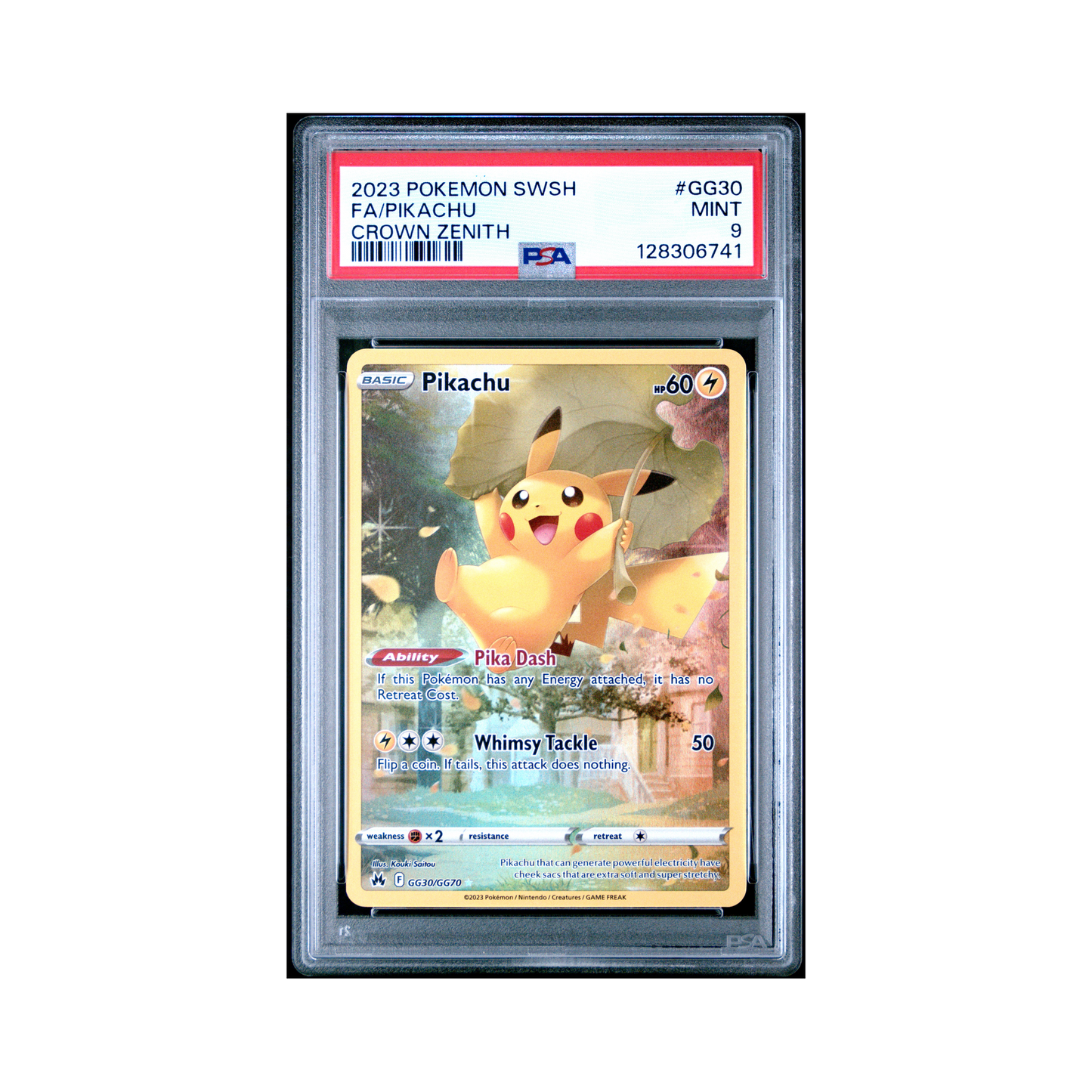 2023 Pokemon Sword And Shield Crown Zenith Pikachu #GG30 PSA 9