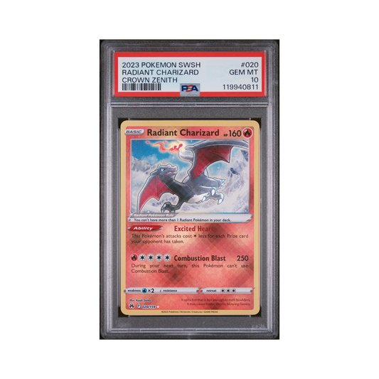 2023 Pokemon Sword And Shield Crown Zenith Radiant Charizard #020 PSA 10