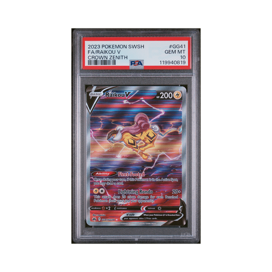 2023 Pokemon Sword And Shield Crown Zenith Raikou V #GG41 PSA 10