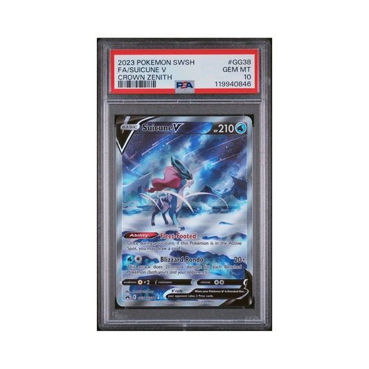 2023 Pokemon Sword And Shield Crown Zenith Suicune V #GG38 PSA 10