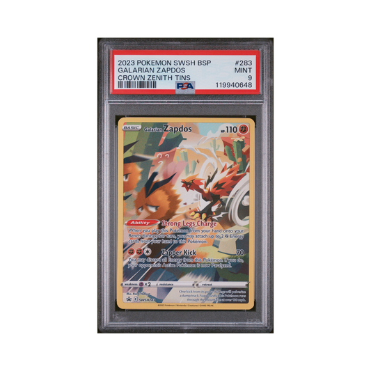 2023 Pokemon SWSH Black Star Promo Galarian Zapdos #283 PSA 9
