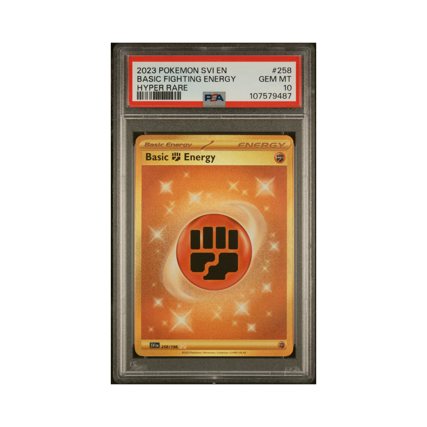 2023 Pokemon Scarlet & Violet Basic Fighting Energy #258 PSA 10