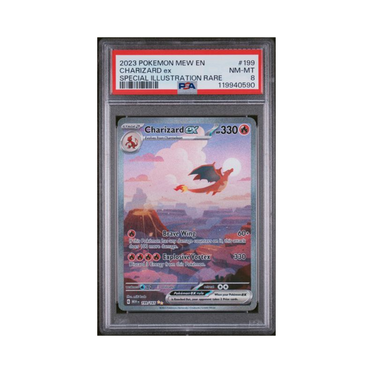 2023 Pokemon 151 Charizard EX #199 PSA 8
