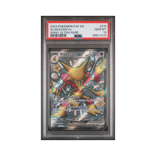 2024 Pokemon Paldean Fates Alakazam ex #215 PSA 10