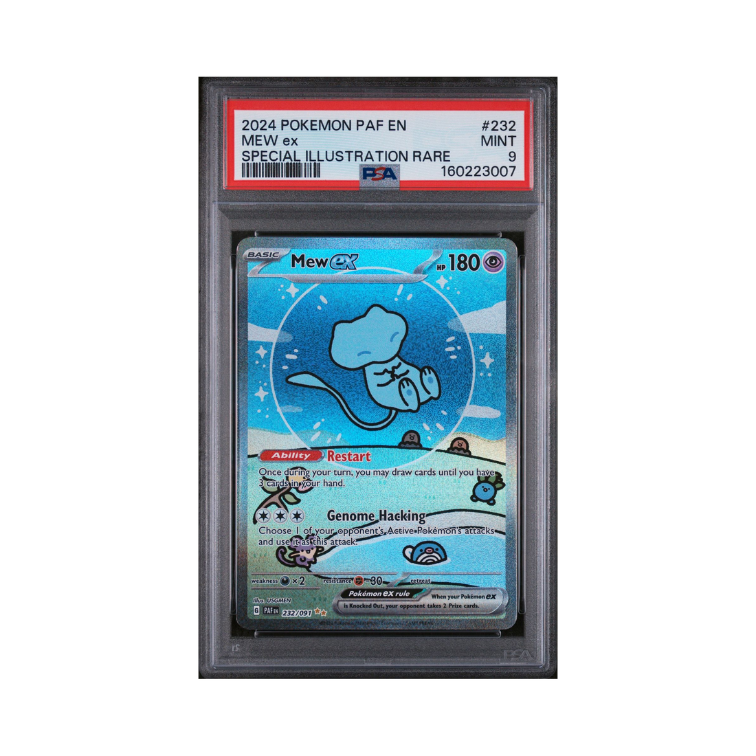 2024 Pokemon Paldean Fates Mew ex #232 PSA 9 – Common Lands