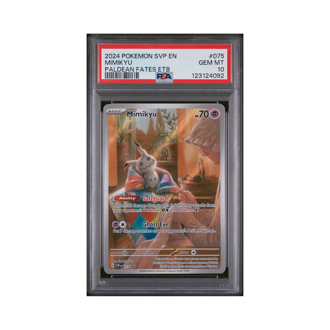 2024 Pokemon Scarlet & Violet Black Star Promos Mimikyu #75 PSA 10 ...