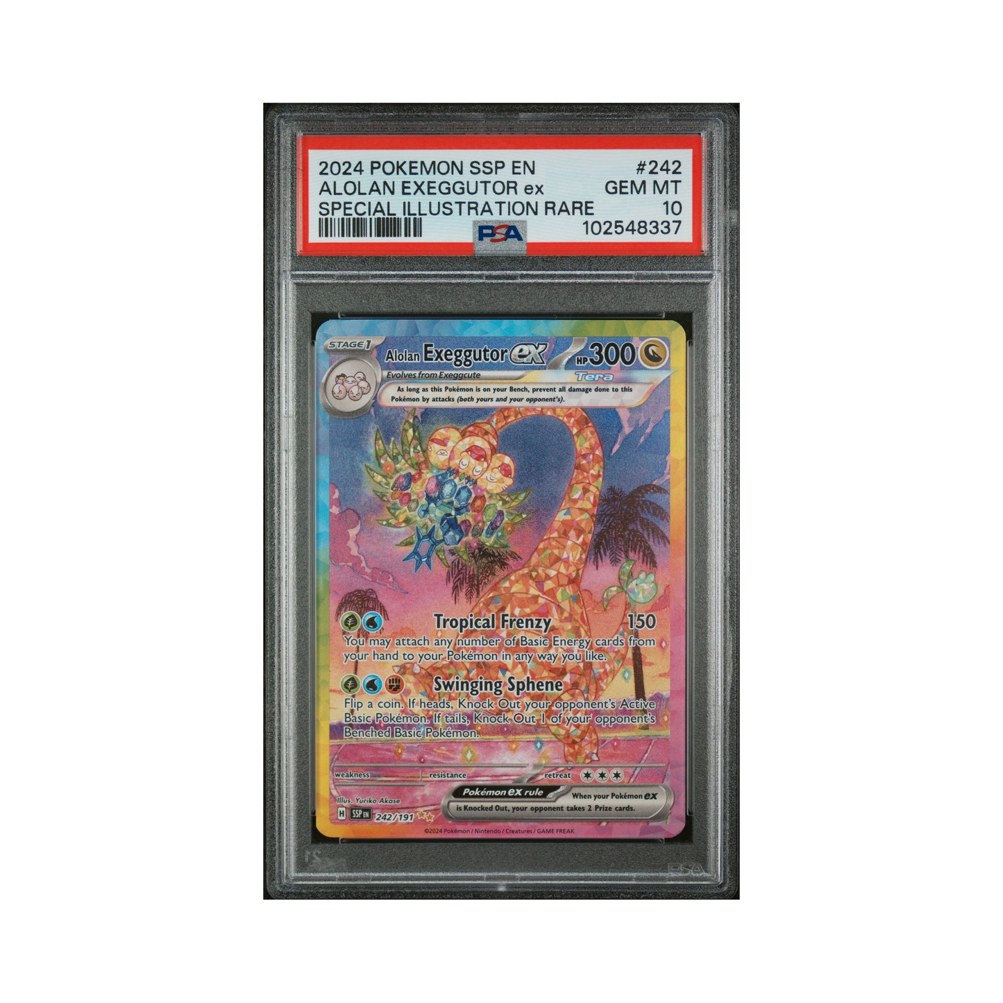 2024 Pokemon Surging Sparks Alolan Exeggutor ex #242 PSA 10