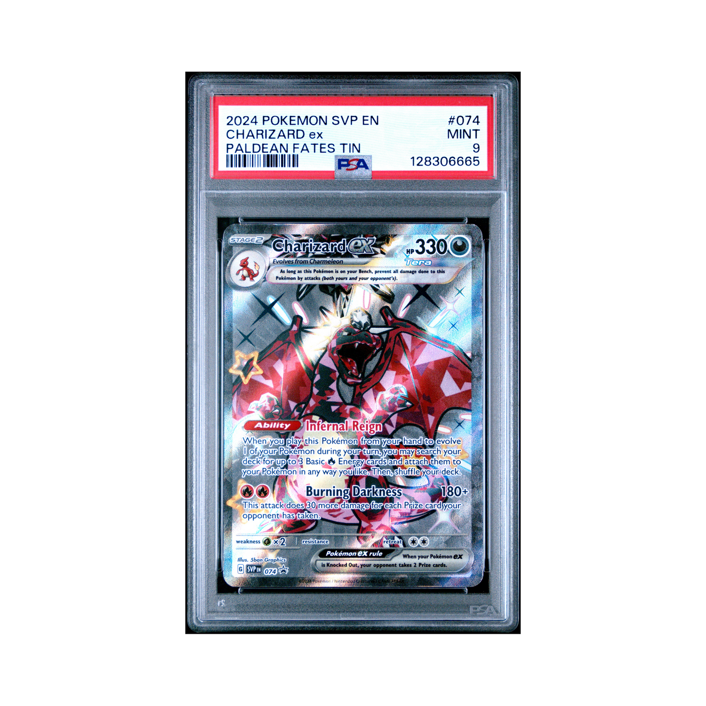2024 Pokemon Svp Black Star Promo Charizard EX #074 PSA 9