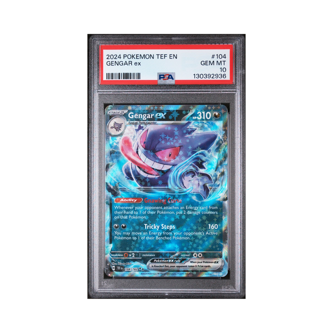 2024 Pokemon Temporal Forces Gengar ex #104 PSA 10 – Common Lands