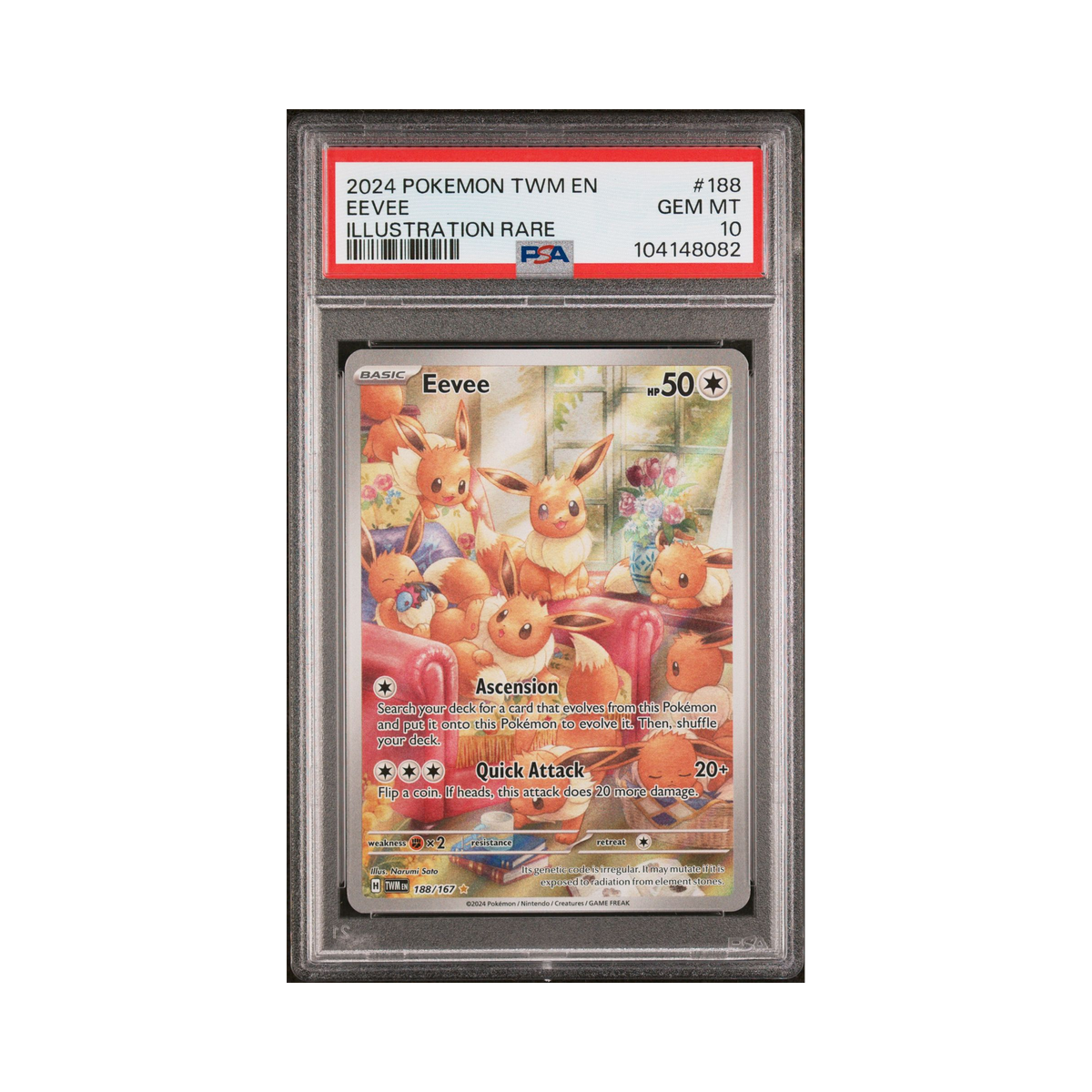 2024 Pokemon Twilight Masquerade Eevee #188 PSA 10