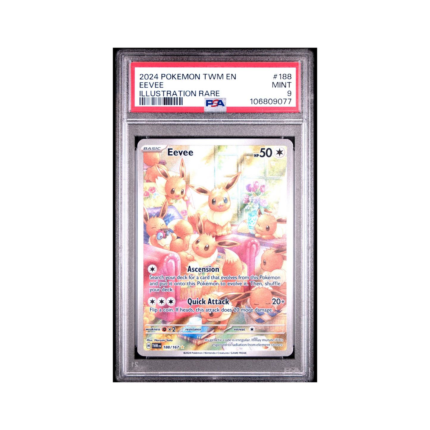 2024 Pokemon Twilight Masquerade Eevee #188 PSA 9