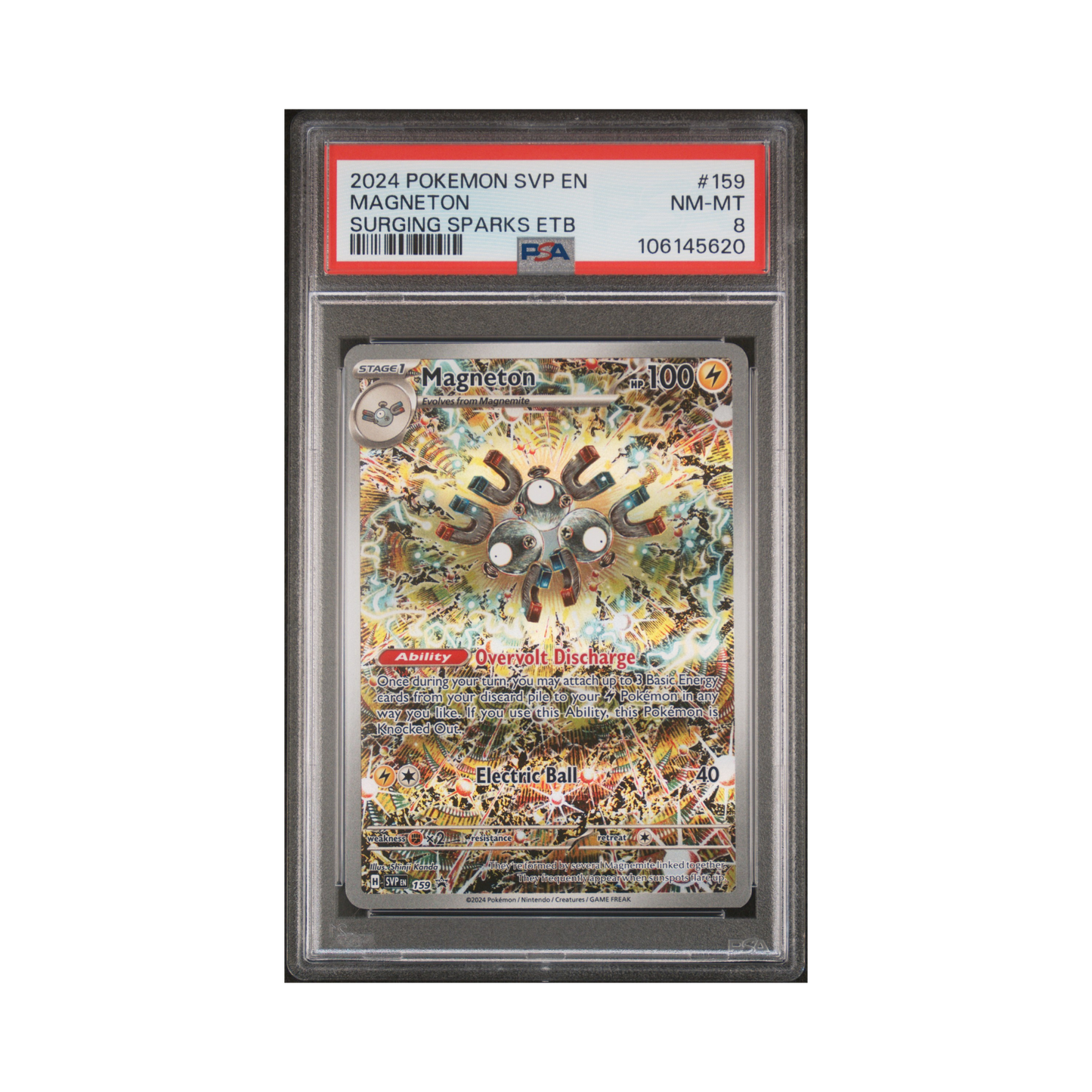 2024 Pokemon Svp Black Star Promo Magneton #159 PSA 8