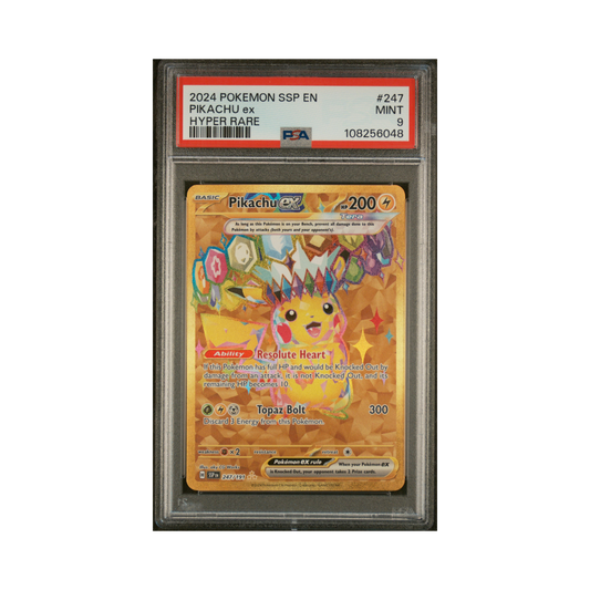 2024 Pokemon Surging Sparks Pikachu EX #247 PSA 9