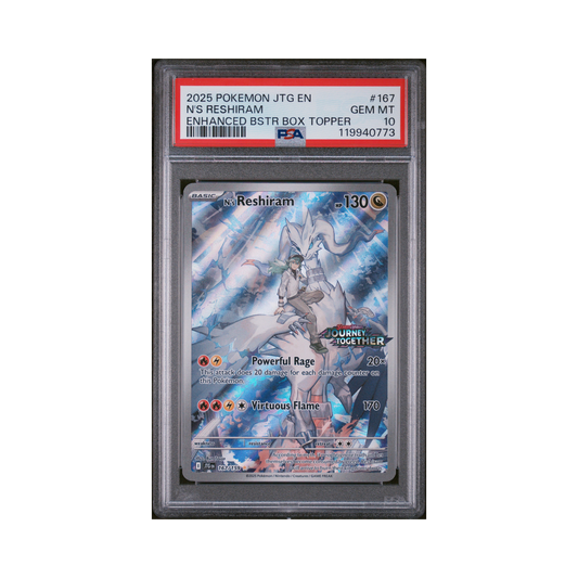 2025 Pokemon Journey Together N's Reshiram #167 PSA 10