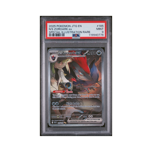 2025 Pokemon Journey Together N's Zoroark EX #185 PSA 9