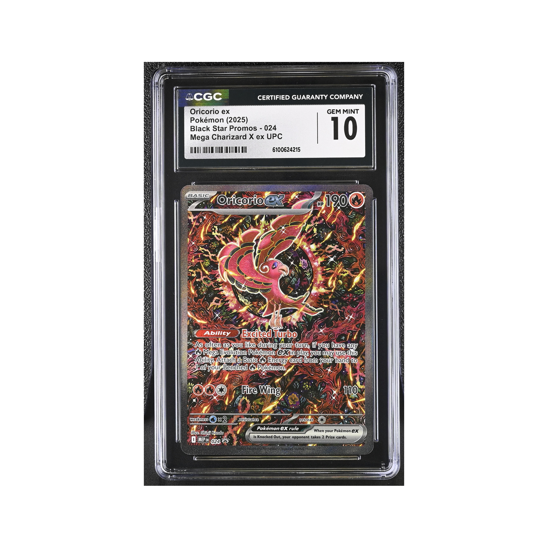 2025 Pokemon Mega Evolution Black Star Promos Oricorio ex #24 CGC 10 – Common Lands